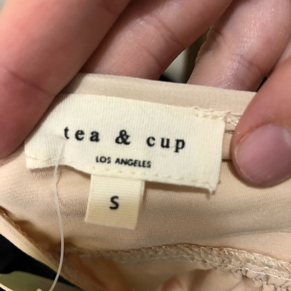 Tea & Cup Olivia Chiffon Dress NWT Small Ivory Women’s Cream Maxi Formal - Picture 6 of 8